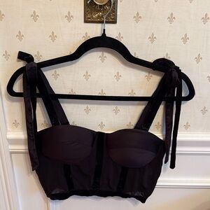 Sincerely Jules Black Women's Bustier Top